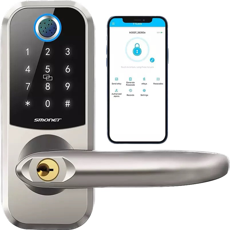 SMONET H1-BF Smart Lock With Handle & G2 Gateway Remote