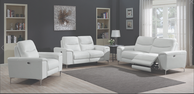 Largo 3-Piece Upholstered Power Living Room Set White