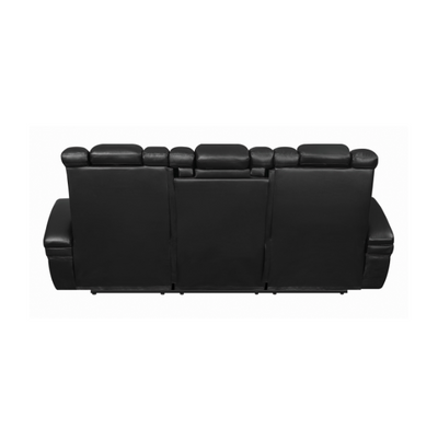 Delange Power Sofa With Headrests Black