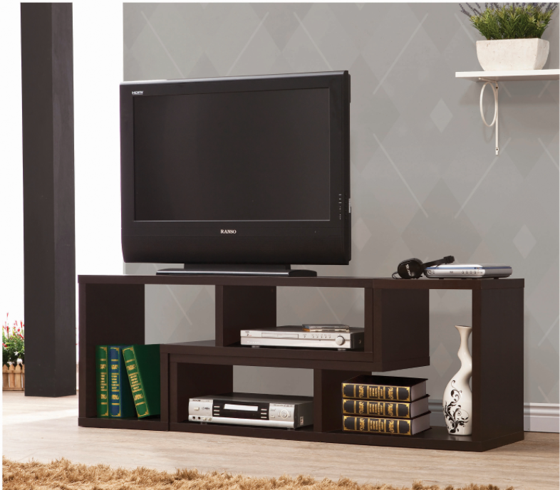 Convertible TV Console And Bookcase Cappuccino