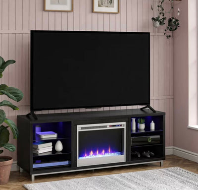 Hetton TV Stand for TVs up to 70" with Electric Fireplace Included