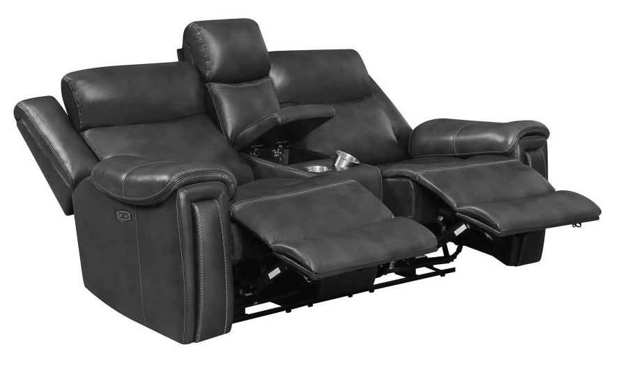Shallowford 3-Piece Upholstered Power^2 Sectional Hand Rubbed Charcoal