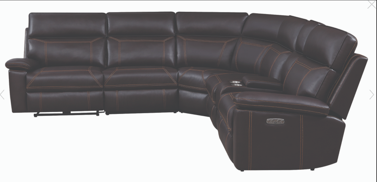 Albany 6-Piece Power^2 Sectional Brown