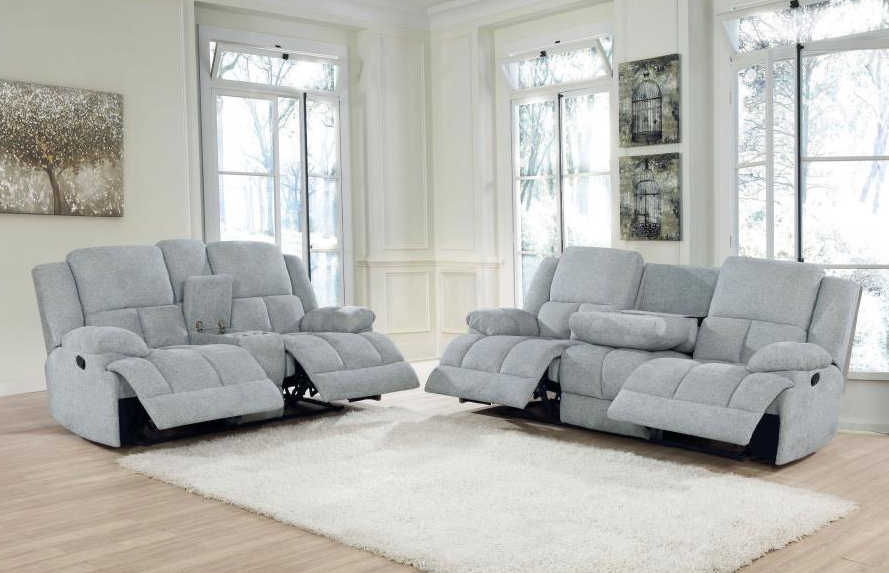 Waterbury 3-Piece Pillow Top Arm Motion Living Room Set Grey
