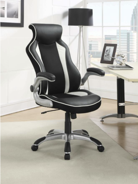 Adjustable Height Office Chair Black And Grey