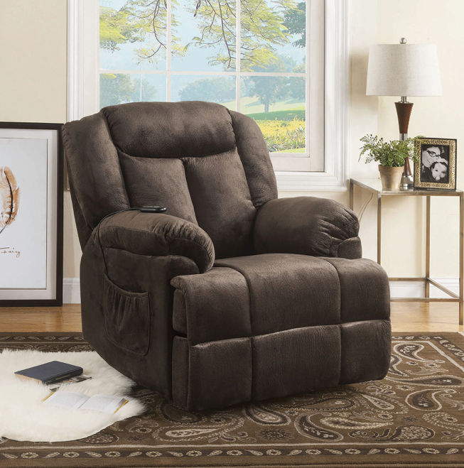 Power Lift Recliner With Wired Remote Chocolate