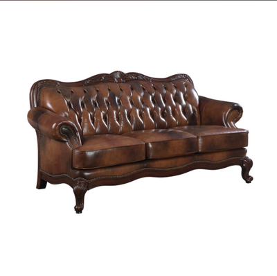Victoria Rolled Arm Sofa Tri-Tone And Warm Brown