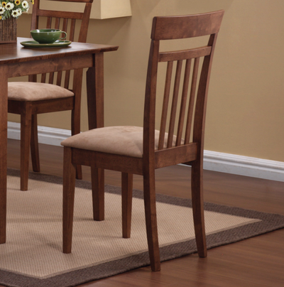 Dining Set Chestnut And Tan. 5 PC SET