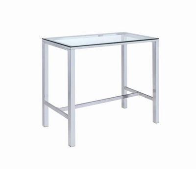 Bar Table With Glass Top Chrome