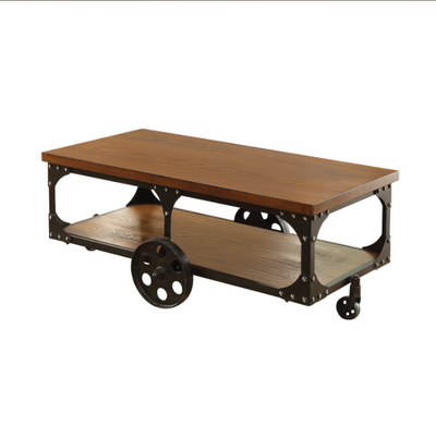 Roy Coffee Table With Casters Rustic Brown. 3 PC SET