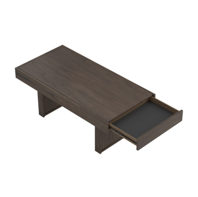 Rectangle Coffee Table With Hidden Storage Wheat Brown
