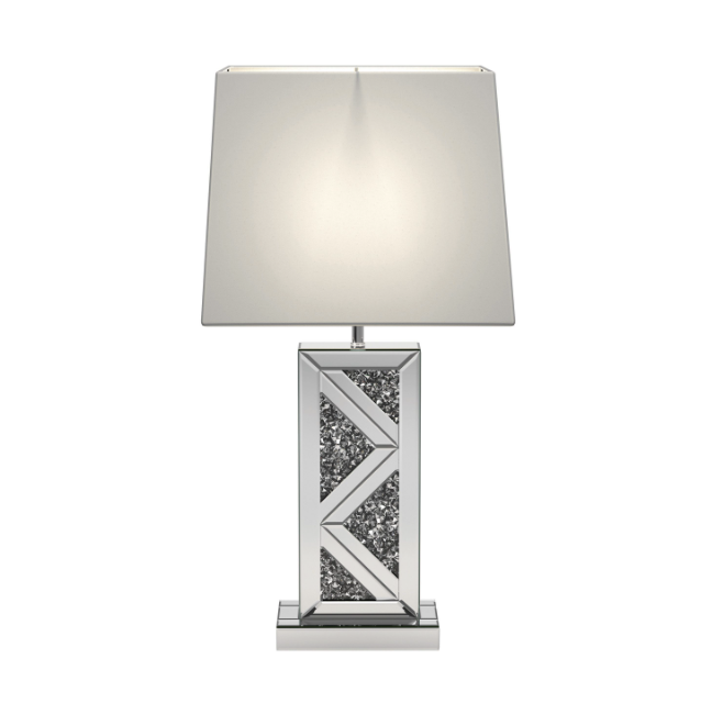 Geometric Base Table Lamp Silver