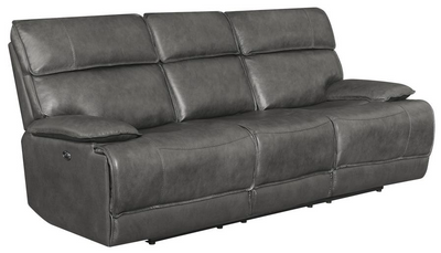 Stanford Cushion Back Power Sofa Charcoal