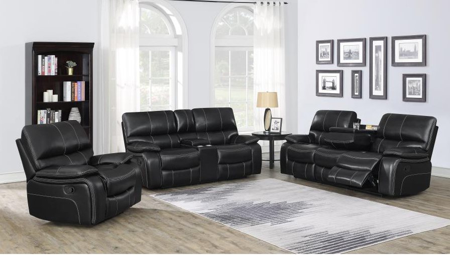 Willemse Motion Sofa With Drop-Down Table Dark Brown