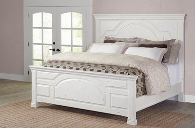 Celeste California King Panel Bed Vintage White