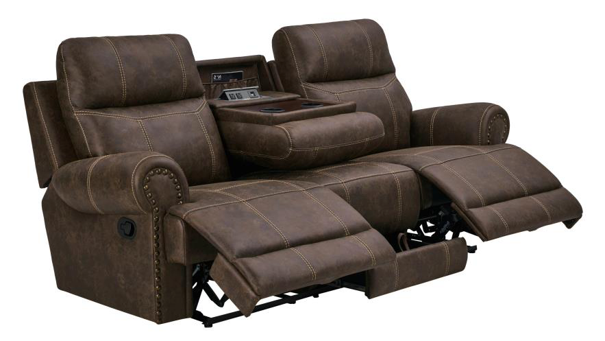 Brixton Upholstered Motion With Cup Holders Buckskin. 3 PC SET