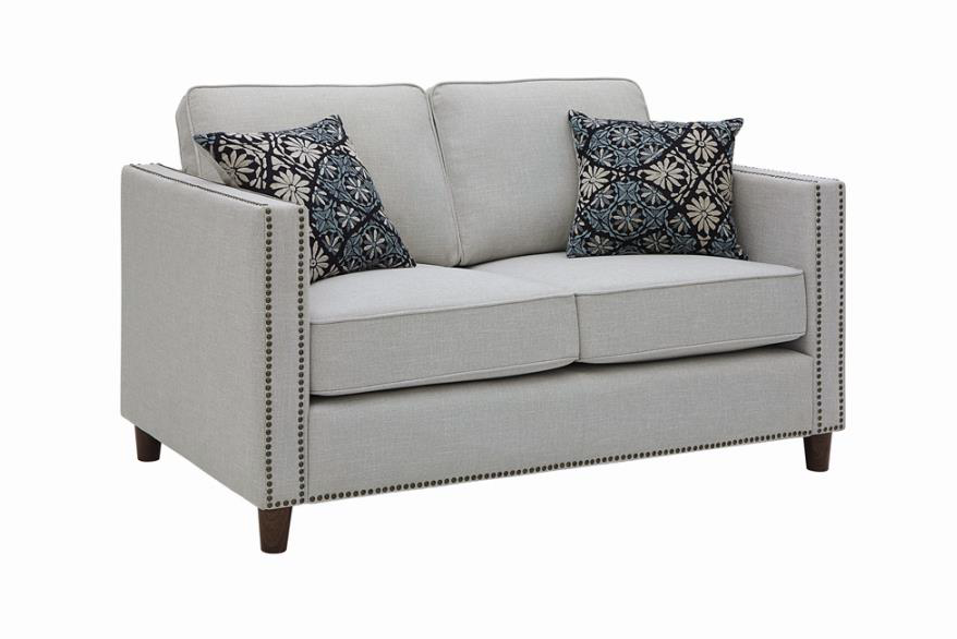 Coltrane Upholstered Sofa With Nailhead Trim Putty