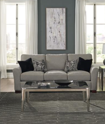 Drayton 3-Piece Flared Arm Upholstered Living Room Set Warm Grey