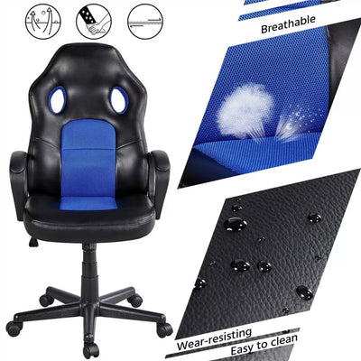 Leather Executive Office Desk Chair Ergonomic Swivel Computer Chair Gaming Chair